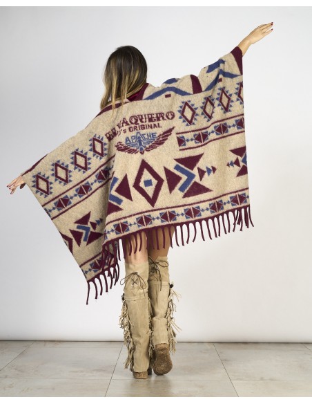 PONCHO / MANTELLA IN LANA CON FRANGE "CAPE"