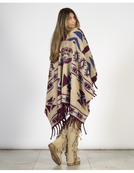 PONCHO / MANTELLA IN LANA CON FRANGE "CAPE"