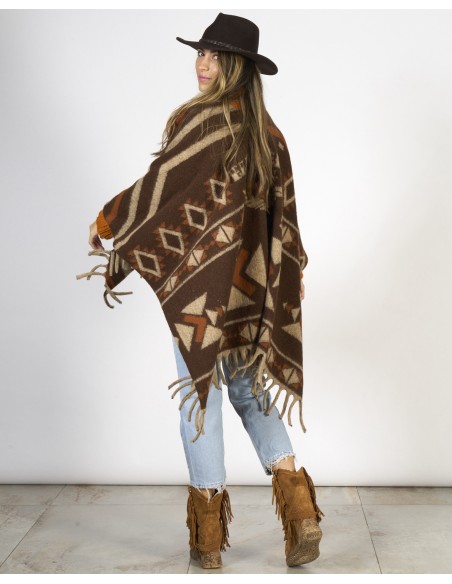 PONCHO / MANTELLA IN LANA CON FRANGE "CAPE"