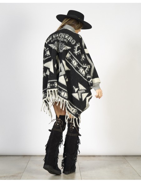 PONCHO / MANTELLA IN LANA CON FRANGE "CAPE"
