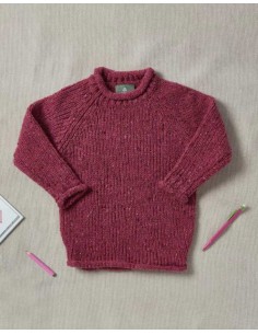 MAGLIONE KIDS IN 100% LANA DONEGAL - FUXIA