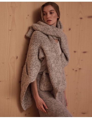 CAPPOTTO TRICOT IN ALPACA MELANGE “GEORGIA” COLORE GRIGIO TAGLIA S
