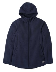 GIACCA DONNA IN 100%  LANA COTTA CON CAPPUCCIO E ZIP - NAVY GIACCA DONNA IN 100%  LANA COTTA CON CAPPUCCIO E ZIP - NAVY