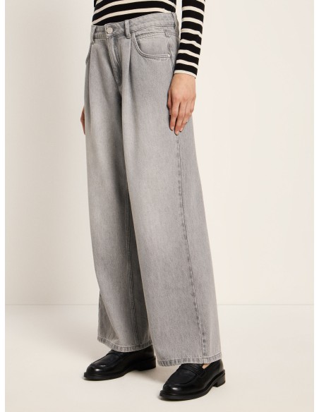 JEANS AMPIO CON PENCES "MARLENE"