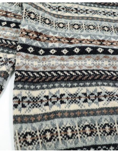MAGLIONE UOMO SCOZZESE IN 100% LANA VERGINE "FAIRISLE ALLOVER"