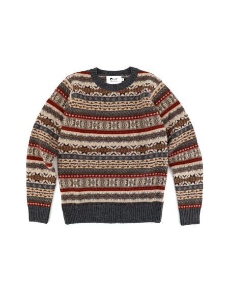 MAGLIONE UOMO SCOZZESE IN 100% LANA VERGINE "FAIRISLE ALLOVER"