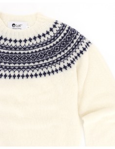 MAGLIONE SCOZZESE UOMO IN LANA VERGINE "FAIRISLE" - BIANCO 2