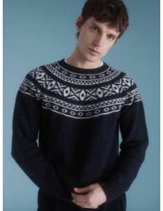 MAGLIONE UOMO SCOZZESE IN PURA LANA "SNOW" - TERRACOTTA 2