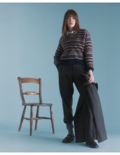 MAGLIONE SCOZZESE DONNA IN PURA LANA ALLOVER "MULTI" - BLU 2