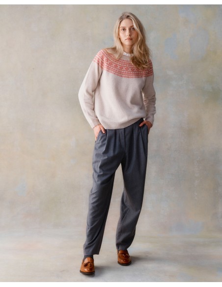 MAGLIONE SCOZZESE IN LANA D'AGNELLO SUPERFINE "IRIS"