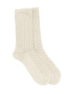 CALZINI DONNA IN ALPACA E LANA SUPER SOFT - NATURALE