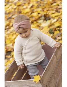 CARDIGAN BABY IN LANA MERINO BIOLOGICA - NATURALE