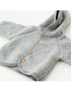 GIACCA/GIUBBOTTO BIMBI IN PILE DI LANA MERINO - GRIGIO