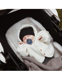 GIACCA/GIUBBOTTO BIMBI IN PILE DI LANA MERINO - NATURALE 2