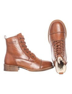 STIVALETTI "PANDORA" CON VELLO E ZIP - CUOIO 2