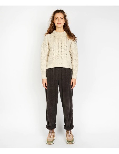 MAGLIONE GIROCOLLO IN LANA IRLANDESE E CASHMERE "LIBERTY"