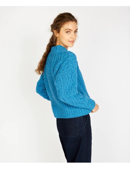 MAGLIONE GIROCOLLO IN LANA IRLANDESE E CASHMERE "LIBERTY"