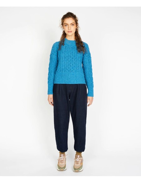 MAGLIONE GIROCOLLO IN LANA IRLANDESE E CASHMERE "LIBERTY"