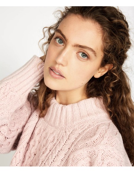 MAGLIONE GIROCOLLO IN LANA IRLANDESE E CASHMERE "LIBERTY"