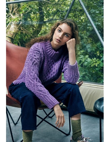 MAGLIONE GIROCOLLO IN LANA IRLANDESE E CASHMERE...