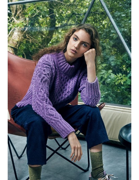 MAGLIONE GIROCOLLO IN LANA IRLANDESE E CASHMERE "LIBERTY"