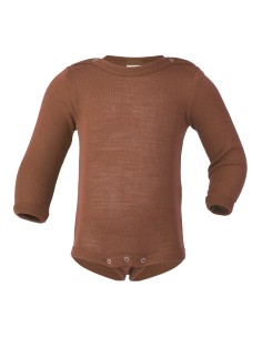 BODY MANICA LUNGA IN LANA-SETA - RAME