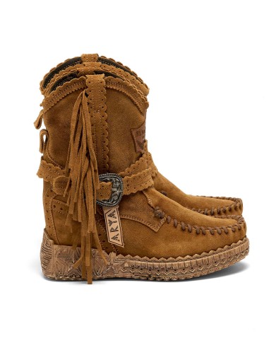 STIVALE INDIANINO CON FRANGE IN PELLE...