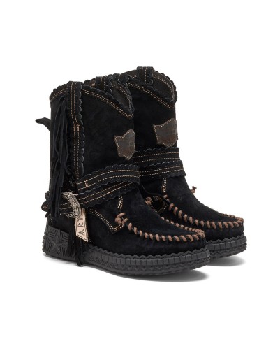 STIVALE INDIANINO CON FRANGE IN PELLE...