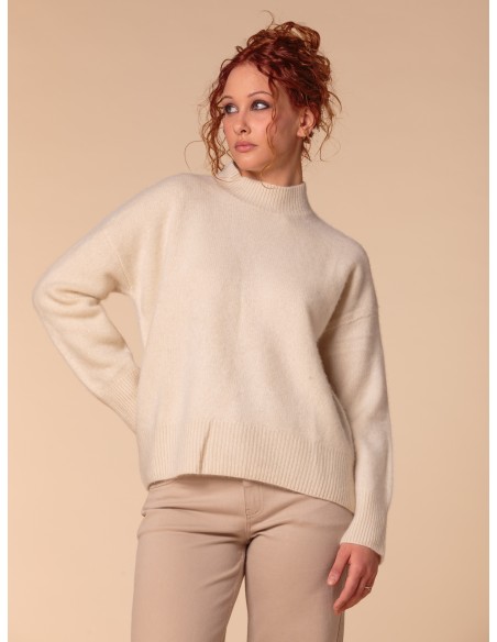 MAGLIONE CHUNKY IN 100% CASHMERE SPAZZOLATO "CAMILLA"