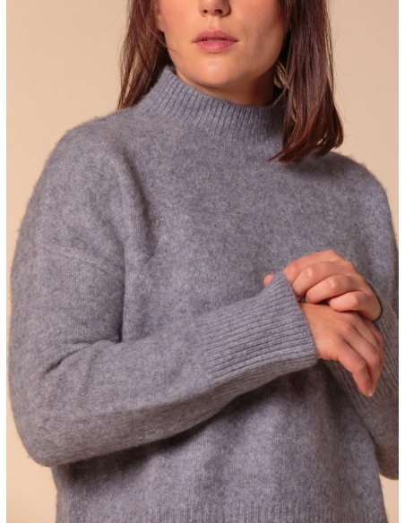MAGLIONE CHUNKY IN 100% CASHMERE SPAZZOLATO "CAMILLA"