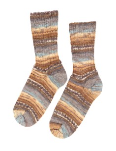 CALZINI IN 100% LANA MERINO "FANTASIA" - BEIGE