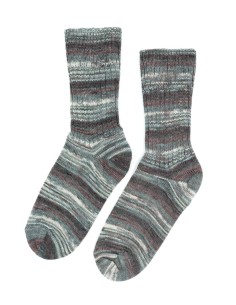 CALZINI IN 100% LANA MERINO "FANTASIA" - GRIGIO