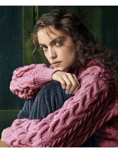 MAGLIONE IN LANA IRLANDESE E CASHMERE A V...
