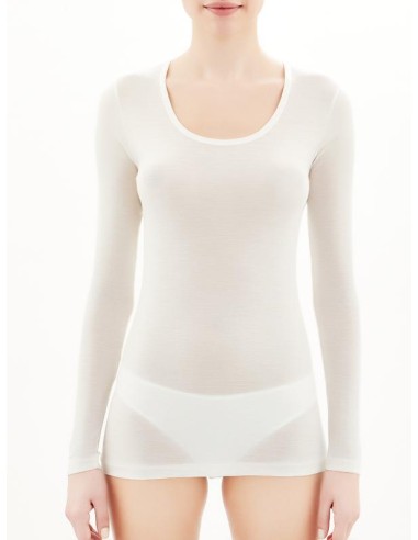 MAGLIA A MANICA LUNGA IN LANA MERINO EXTRAFINE