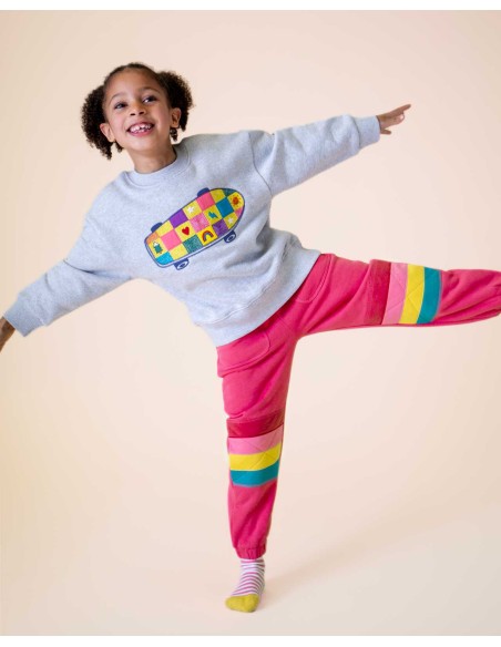 PANTALONE TUTA BIMBA IN COTONE BIOLOGICO FELPATO "MALPAS"