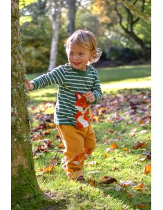 MAGLIA BIMBO IN COTONE BIOLOGICO "BRETON FOX" - VERDE 2