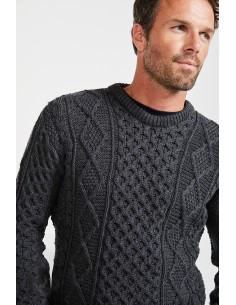 MAGLIONE UNISEX ARAN IN 100% LANA MERINO SUPERSOFT  -... 2