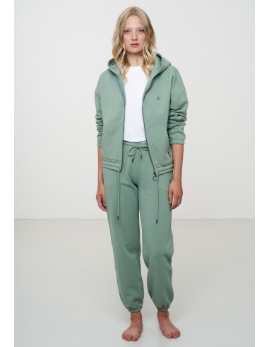 PANTALONE SPORTIVO IN FELPA DI COTONE BIOLOGICO...