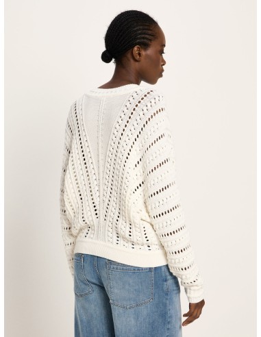 MAGLIONE DONNA IN COTONE BIOLOGICO TRAFORATO 