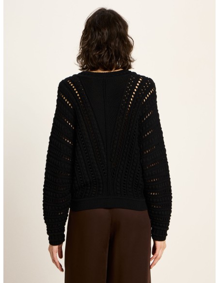 MAGLIONE DONNA IN COTONE BIOLOGICO TRAFORATO 