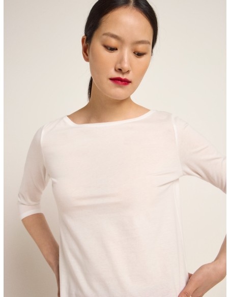 T-SHIRT BASIC MANICA 3/4 IN COTONE BIOLOGICO GOTS