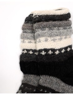 CALZETTONI UNISEX IN 100% ALPACA - NERO 2