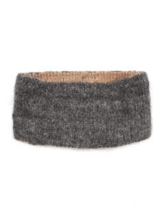 FASCETTA REVERSIBILE IN 100% ALPACA - NERO 2