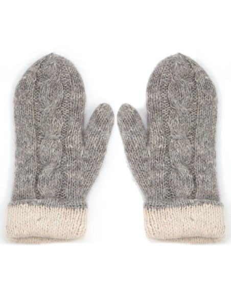 MANOPOLE DOPPIE E REVERSIBILI IN 100% ALPACA "TRECCE"