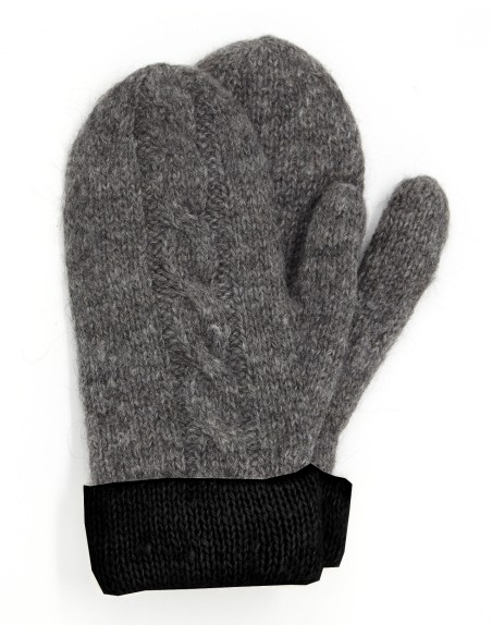 MANOPOLE DOPPIE E REVERSIBILI IN 100% ALPACA "TRECCE"