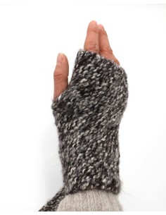 SCALDAMANI IN 100% ALPACA - NERO