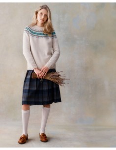 MAGLIONE SCOZZESE LANA D'AGNELLO E CASHMERE "ELIZABETH"