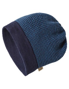 BERRETTOADULTI IN 100%  LANA MERINO MELANGE - BLU