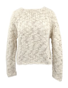 MAGLIONE TRICOT A PUNTO RISO GIGANTE IN 100% BABY ALPACA