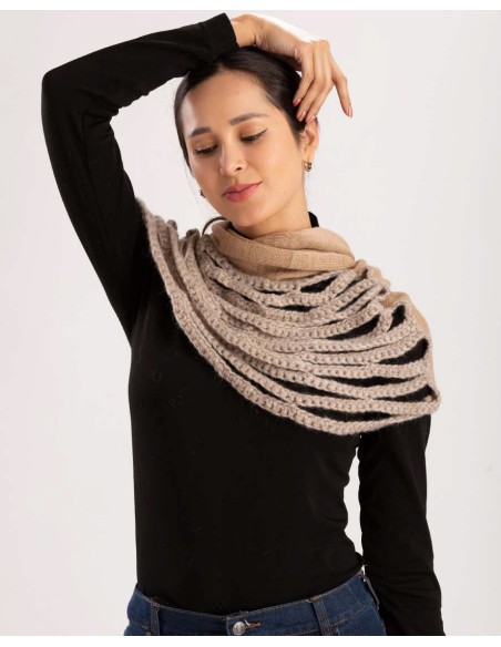 COLLO SCULTOREO IN 100% BABY ALPACA